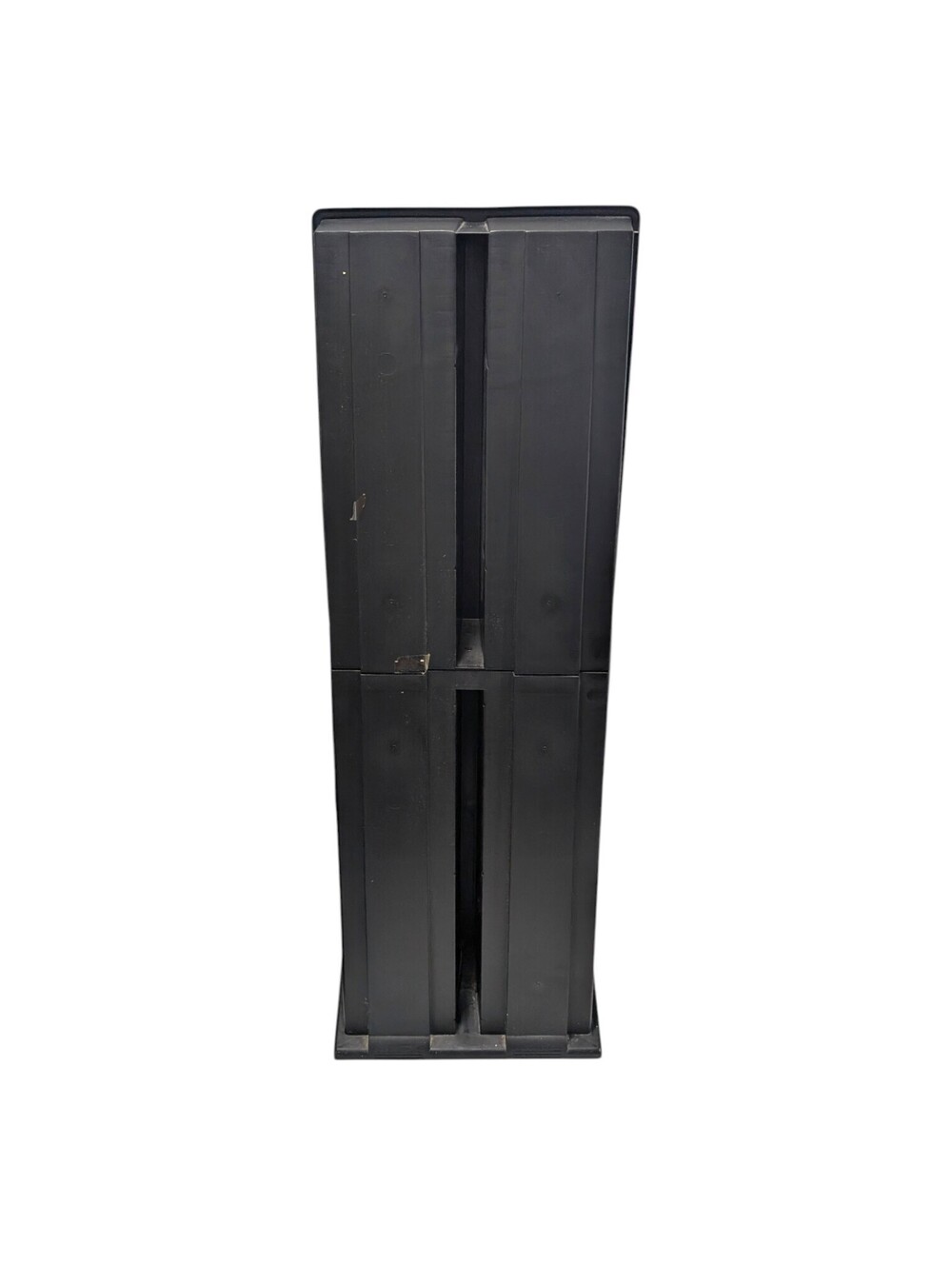 Vintage Alpha Fellowes 120 CD Capacity Twin Tower Storage Rack Black Retro - Picture 3 of 8